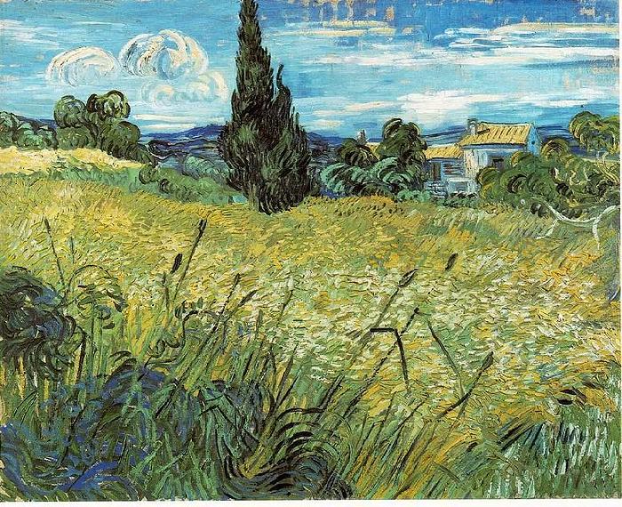 Vincent Van Gogh Green Wheat Field with Cypress oil painting image
